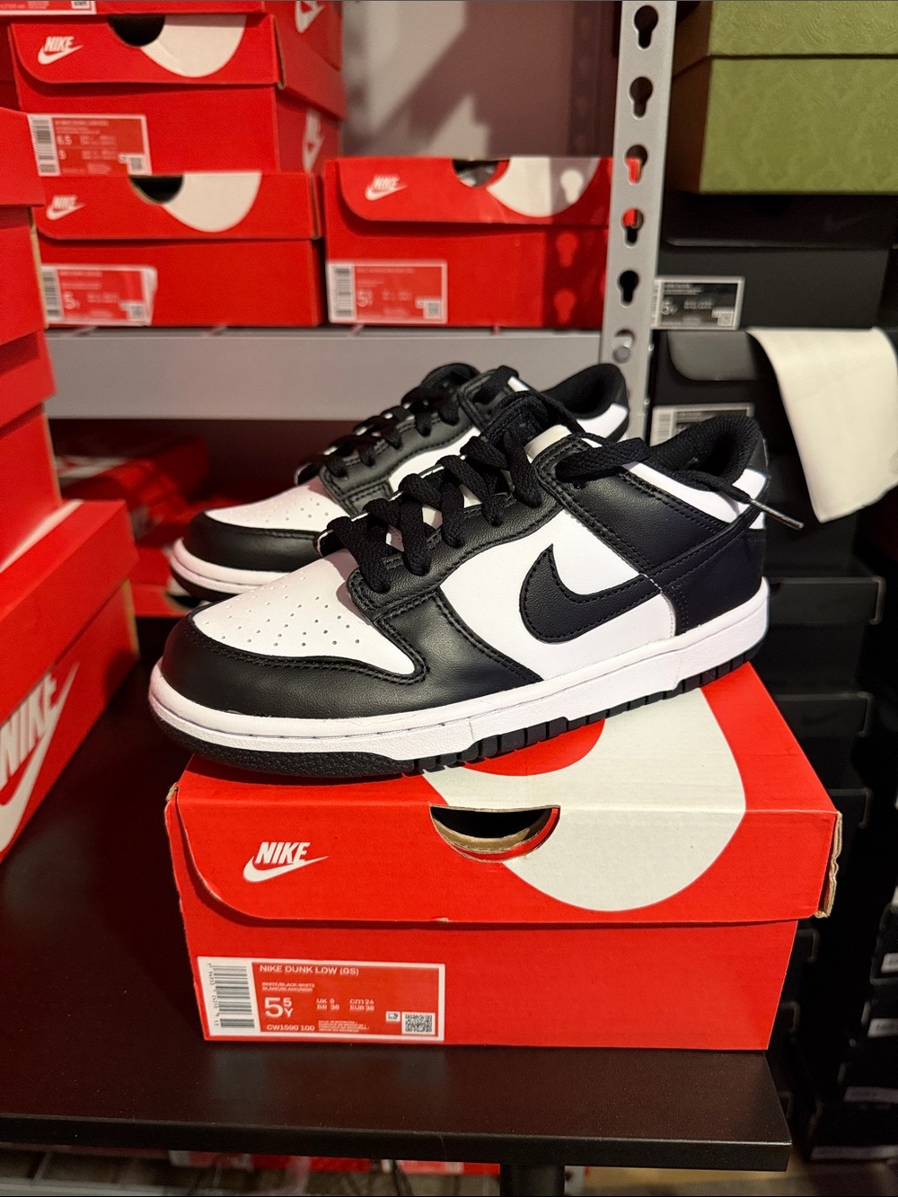 Nike Dunk Low Panda GS Size 5.5y